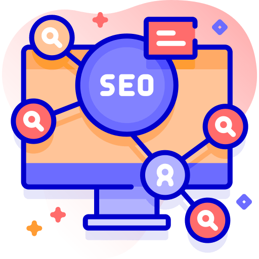 An illustration showing a representation of SEO